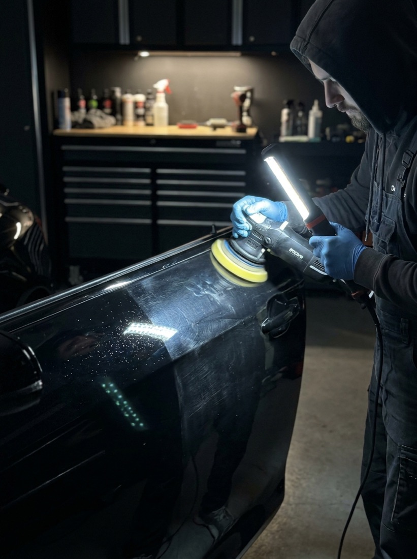 Paint correction machine polishing removing swirl marks